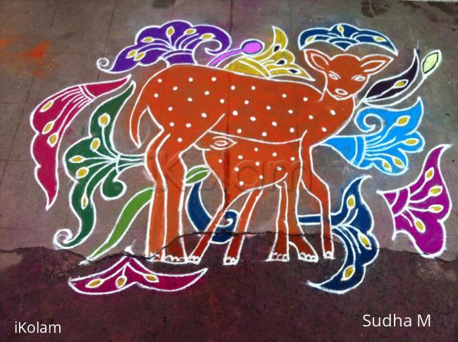 Rangoli: Deer Rangoli