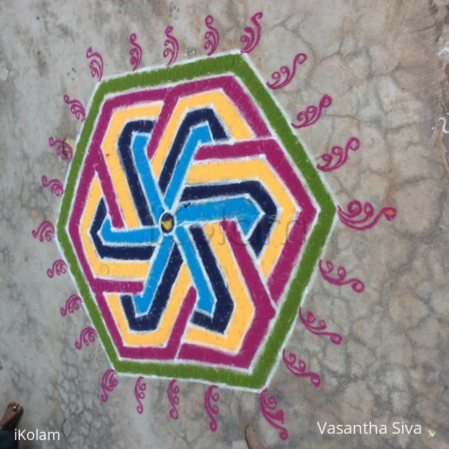 Rangoli: Margarita kolam of this day