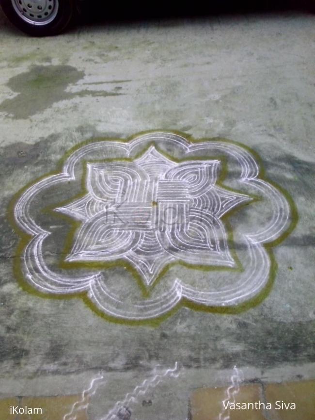 Rangoli: Vara Siddhi Vinayagar and Kolam