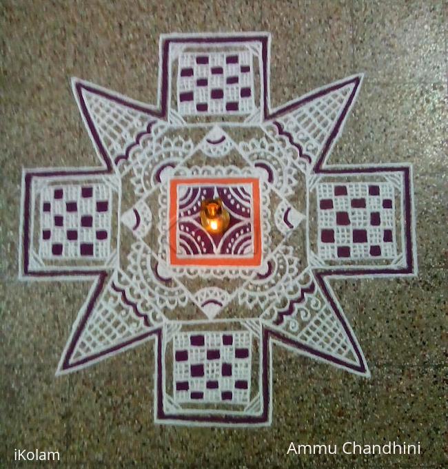 Rangoli: Aadi 1st Sevvai kolam-Avvayaar nonbu kolam