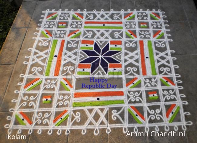 Rangoli: Republic day rangoli