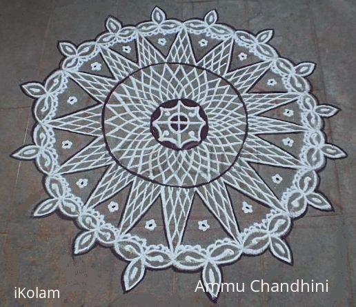 Rangoli: Aadi 1st velli(friday) kolam