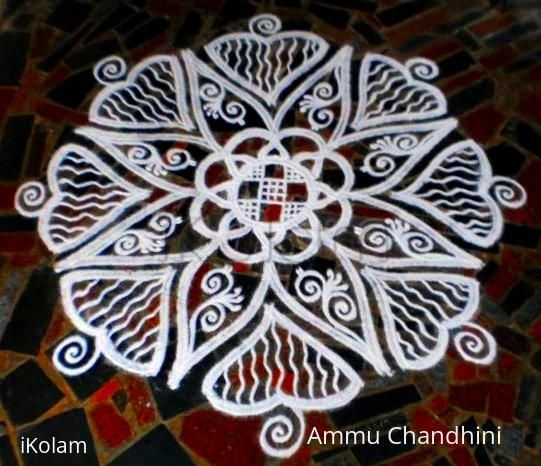 Rangoli: Rainy day trial kolam