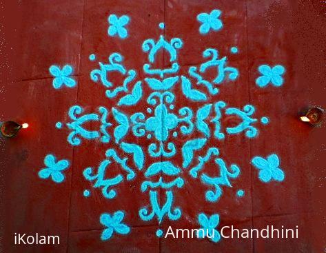 Rangoli: Karthigai evening kolam-7