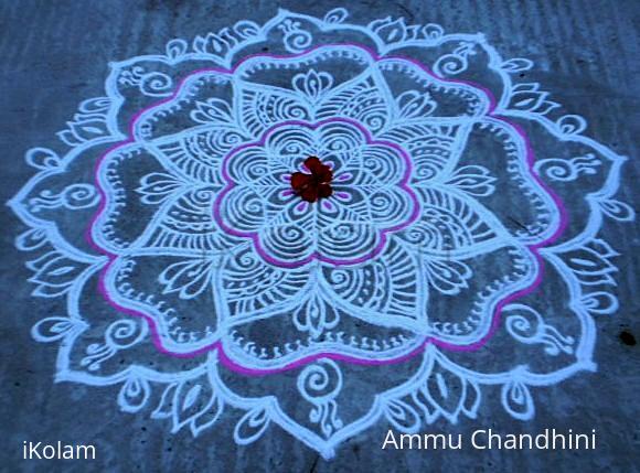 Rangoli: Margazhi  kolam on road-15