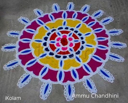 Rangoli: Margazhi  kolam on road-5