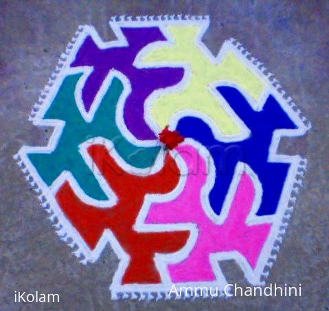 Rangoli: Margazhi  kolam on road-2