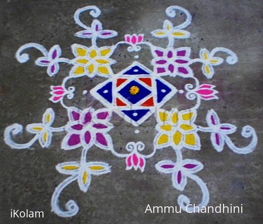 Rangoli: Margazhi  kolam on road-6