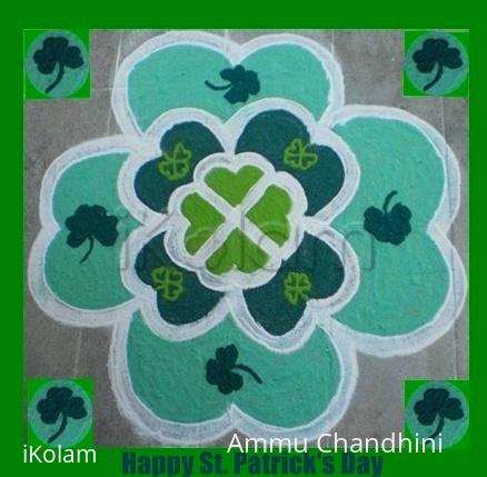 Rangoli: St.Patrick's day rangoli