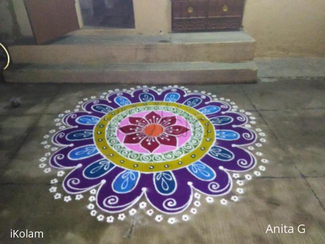 Rangoli: Purple rangoli