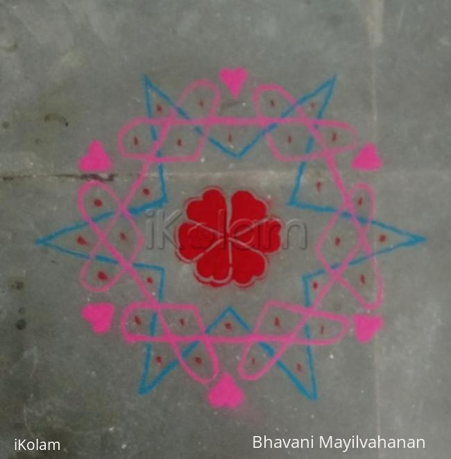 Rangoli: Valentines Day dotted  2017