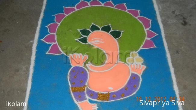 Rangoli: pillaiyar kolam