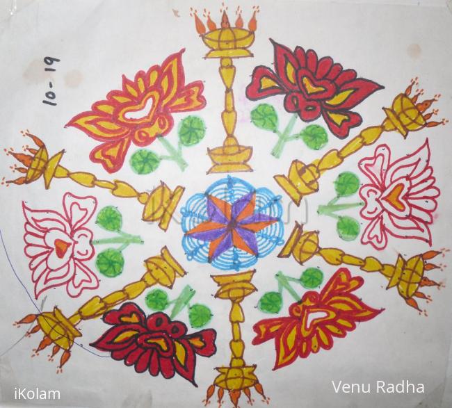 Rangoli: Dotted Margazhi rangoli