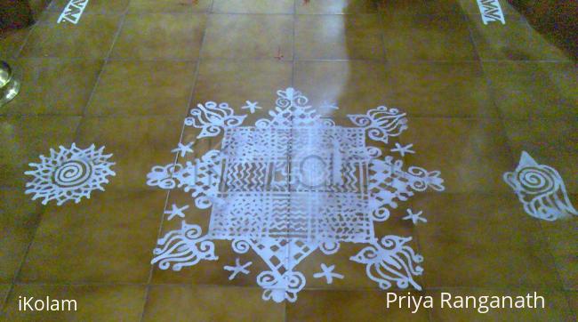 Rangoli: Thiruvona Vilakku Poojai Kolam