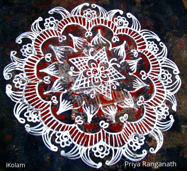 Rangoli: Attukal Pongala kolam