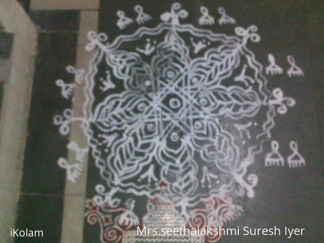 Rangoli: Janmashtami Padi Kolam