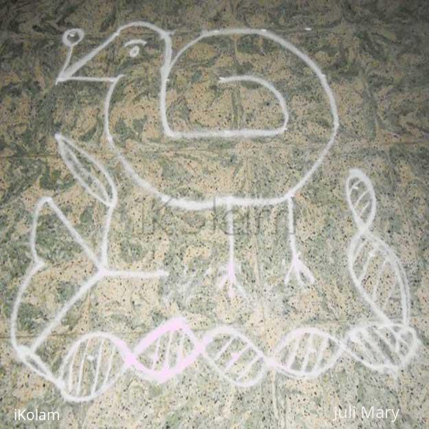 Rangoli: small chikku kolam 3