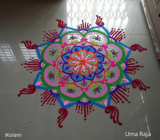 Rangoli: multicoloured freehand