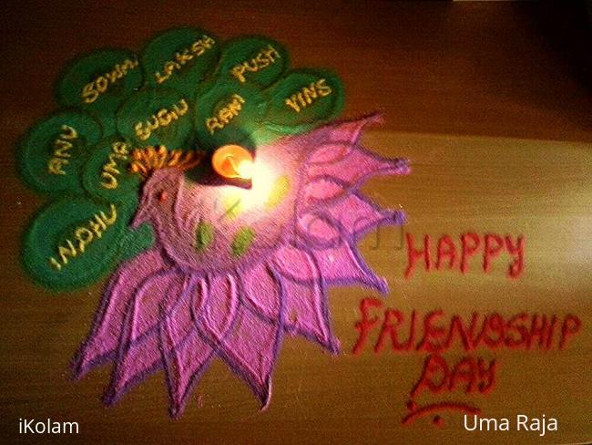 Rangoli: happy friendship day