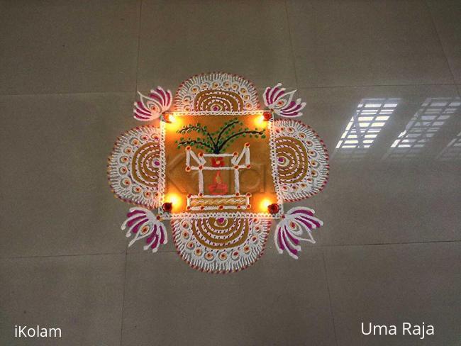 Rangoli: tulasi vivah kolam