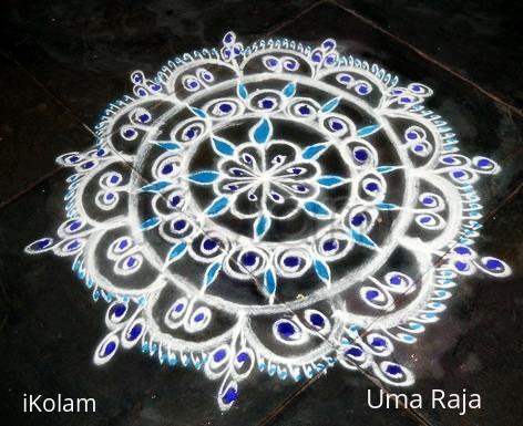 Rangoli: blue drops