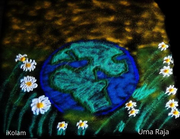 Rangoli: happy earth day