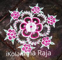 Rangoli: flower bunch