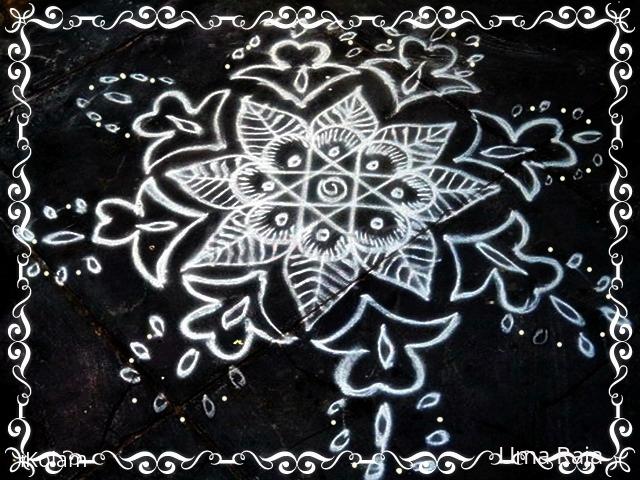 Rangoli: rain drops