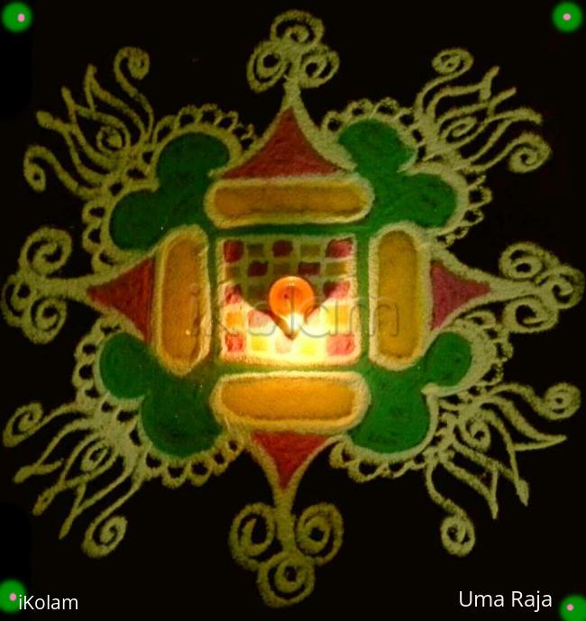 Rangoli: diya kolam