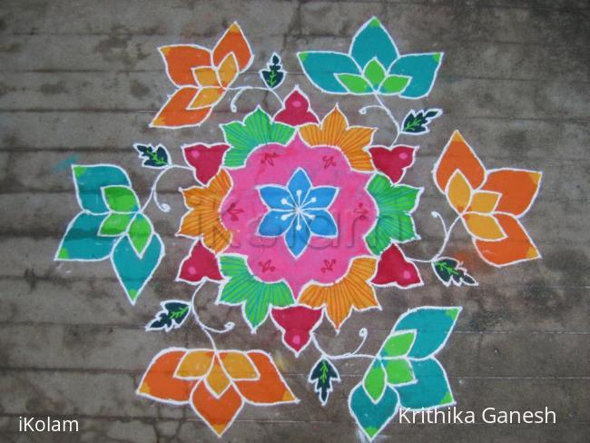 Rangoli: kolam with dots