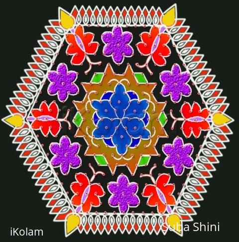 Rangoli: dotted kolam