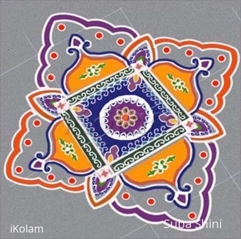 Rangoli: replica of deepavali contest kolam