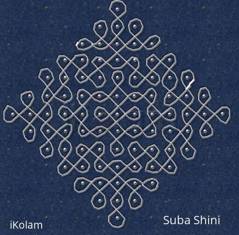 Rangoli: sikku kolam 54