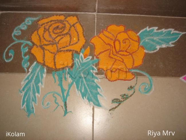 Rangoli: rose