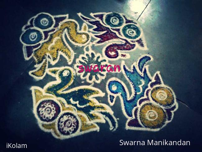 Rangoli: Navrathri - Day 3 - ColourKolam