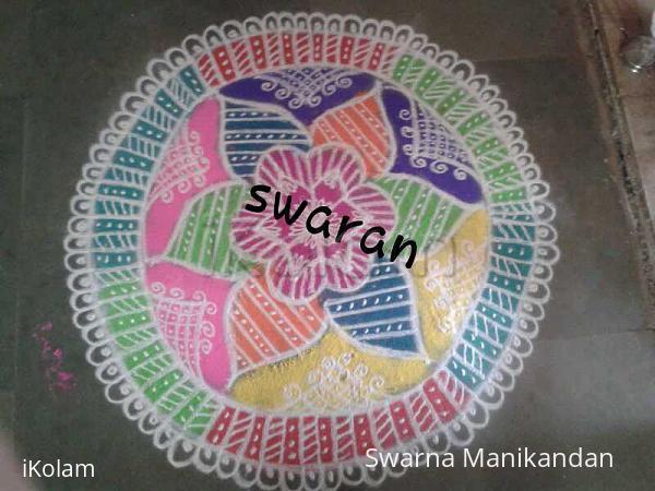 Rangoli: Diwali Kolam :: Free Hand Rangoli :: My first attempt on North Indian Style