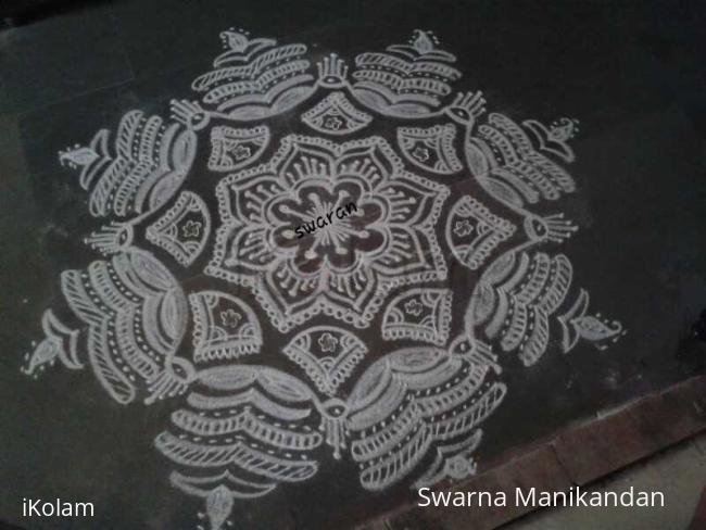 Rangoli: Happy New Year :: Margazhi 2014-2015 :: Day17:: Free Hand Rangoli