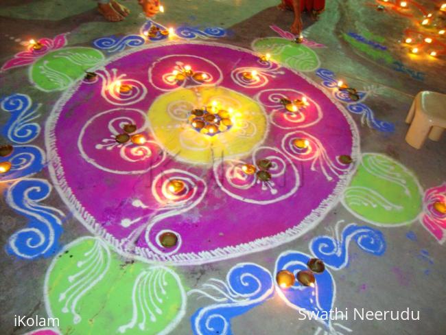 Rangoli: rangoli with diyas