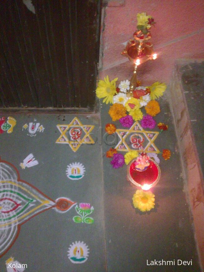 Rangoli: vilakku decoration in margazhi