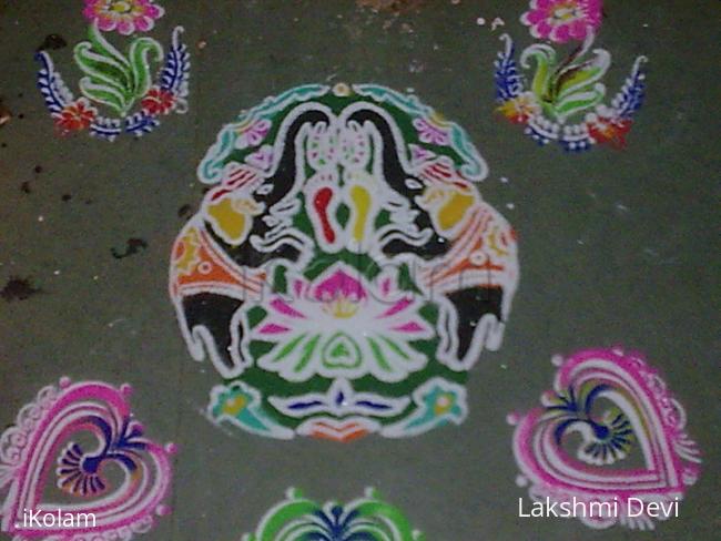 Rangoli: lakshmi padam stencil rangoli