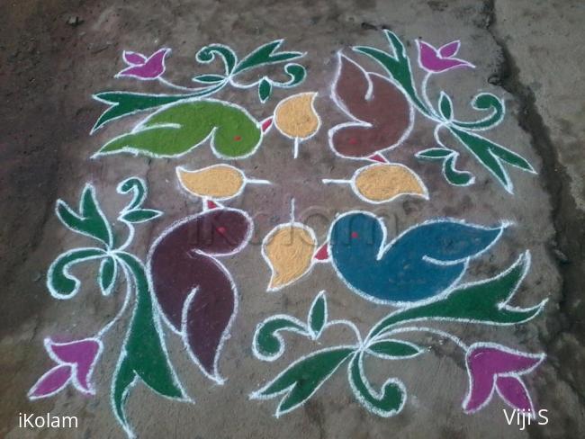 Rangoli: bird kolam