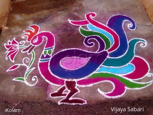 Rangoli: Freehand drawing