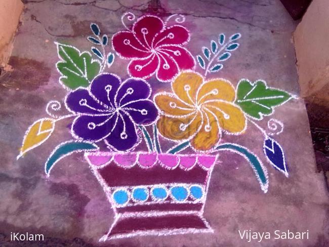 Rangoli: free hand drawing