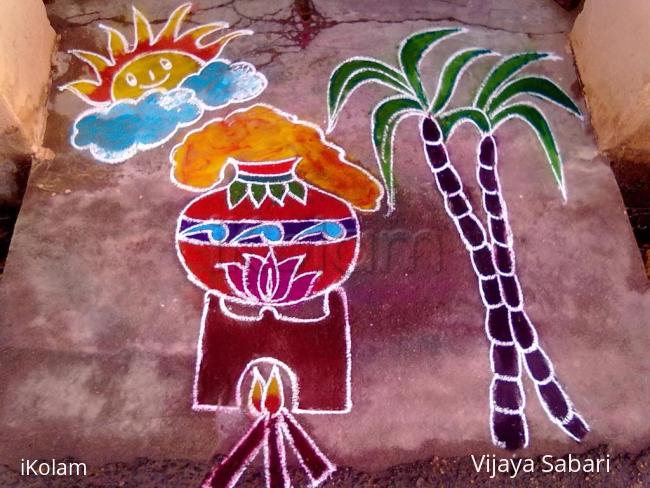 Rangoli: free hand drawing