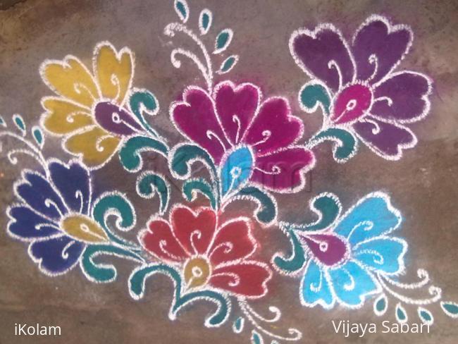 Rangoli: free hand drawing