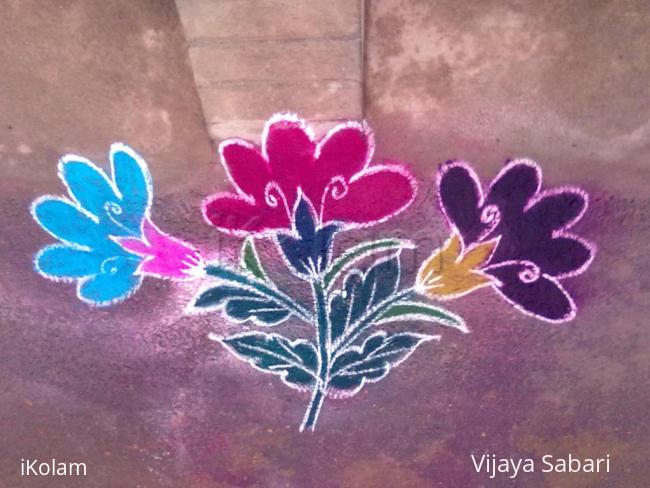 Rangoli: flower rangoli