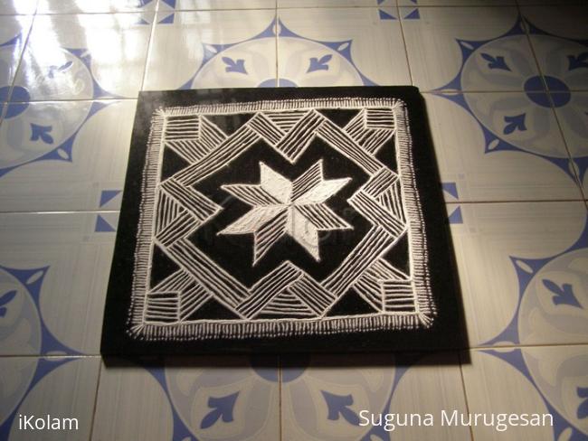 Rangoli: black and white kolam!