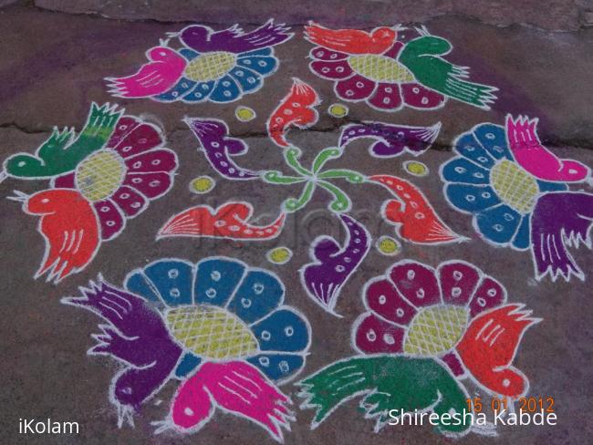 Rangoli: My First Rangoli in Ikolam