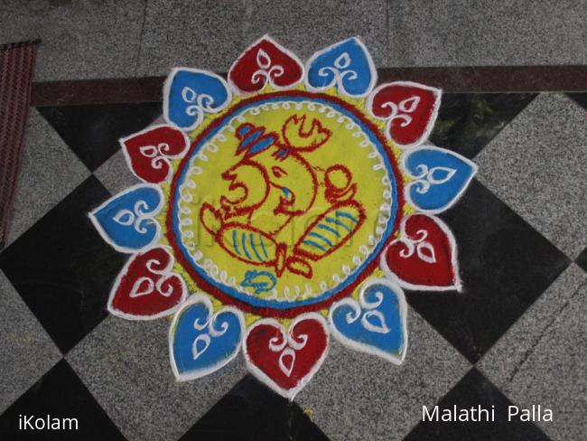 Rangoli: Rangoli for vinayaka chavithi