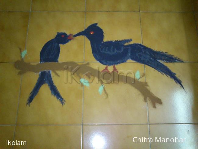 Rangoli: Cuckoo day rangoli :-)